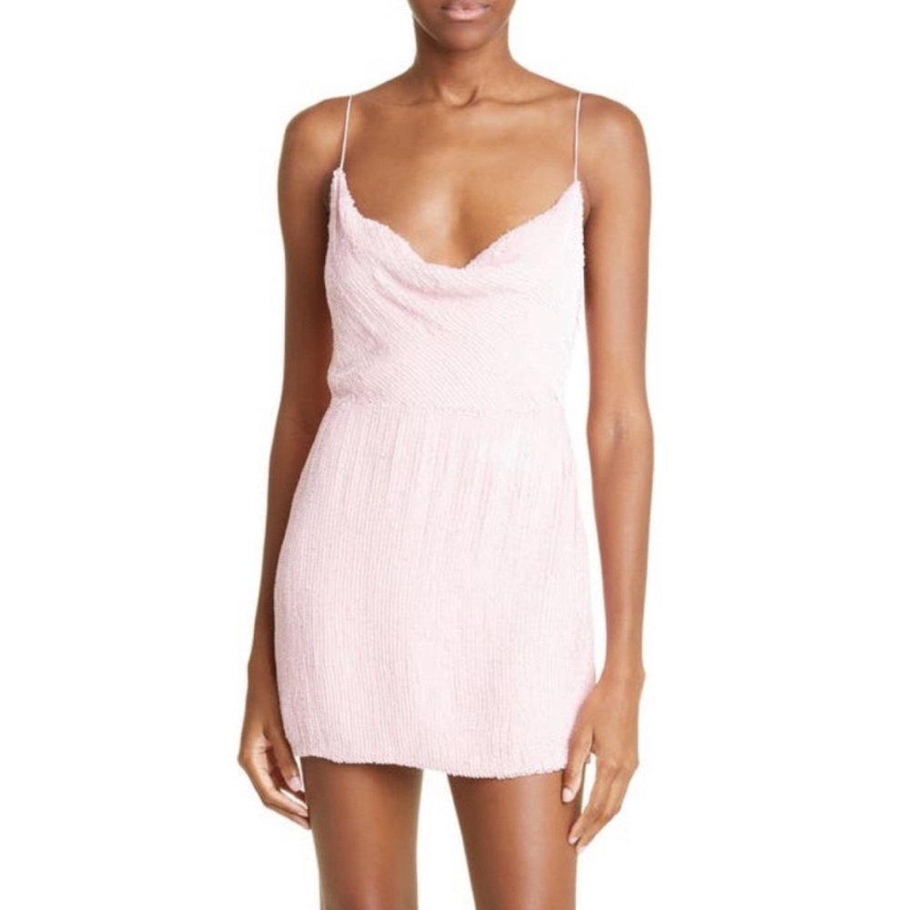 Retrofete Pink Sequin Mini Dress
